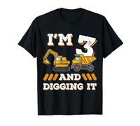 Im 3 and Digging It Construcción de Hace 3 años para el Tercer cumpleaños Camiseta