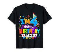 Im 4 Happy Birthday To Me 4 Years Old 4th Bday Boys Girls Camiseta