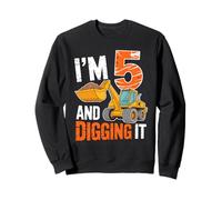 I'm 5 And Digging It Excavator Fun Sudadera