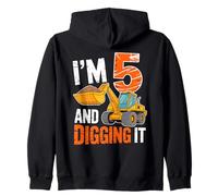 I'm 5 And Digging It Excavator Fun Sudadera con Capucha