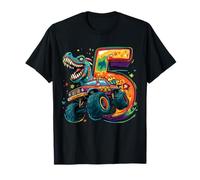 ¡I'm 5, Hear Me Roar! Dino Truck Birthday for Boys Camiseta