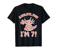 I'm 7 Axolotl Fun 7th Birthday Party Cake 7 Year Old Camiseta