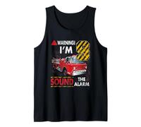 I'm 9 Year Old Sound The Alarm Bombero 9º cumpleaños Camiseta sin Mangas
