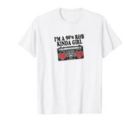 I'm A 90's R&B Kinda Girl Boombox RNB Love Music Camiseta gráfica económica, Hombre, Blanco, L