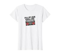 I'm A 90's R&B Kinda Girl Boombox RNB Love Music Camiseta gráfica económica, Mujer, Blanco, L