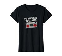 I'm A 90's R&B Kinda Girl Boombox RnB Love Music Camiseta gráfica económica, Mujer, Negro, XS