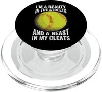I'm A Beauty In The Streets and A Beast In My Cleats PopSockets PopGrip para MagSafe