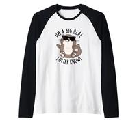 I'm A Big Deal I Otter Know Funny Animal Juego de Palabras Camiseta Manga Raglan