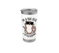I'm A Big Deal I Otter Know Funny Animal Juego de palabras Vaso térmico de acero inoxidable de doble pared