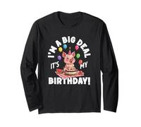 Im A Big Deal It's My Birthday Pig Kids Party Bday Manga Larga