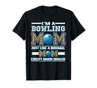 I'm A Bowling Mom Funny Cool Mom Leopard Print Mothers Day Camiseta