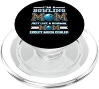 I'm A Bowling Mom Funny Cool Mom Leopard Print Mothers Day PopSockets PopGrip para MagSafe