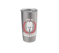 I'm a Brain Tumor Warrior Brain Tumor Awareness Vaso térmico de acero inoxidable de doble pared