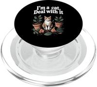 I'm A Cat Deal With It Gatito Planta Gatito Divertido Gato PopSockets PopGrip para MagSafe