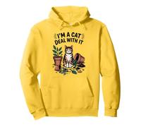 I'm A Cat Deal With It Sofá para gatos Plantas para gatitos Amante de los gatos Sudadera con Capucha