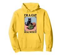 I'm A Cat Deal With It Sofá para gatos Plantas para gatitos Amante de los gatos Sudadera con Capucha