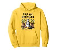 I'm A Cat Deal With It Sofá para gatos Plantas para gatitos Amante de los gatos Sudadera con Capucha