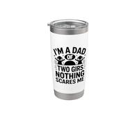 I'm A Dad Of Two Girls Nothing Scares Me Vaso térmico de acero inoxidable de doble pared