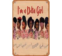 Im A Delta Sigma Theta Girl Amazing Important Special Loved Unique Kind Precious Póster envuelto en lona retro letrero de estaño para calle, garaje, familia, cafetería, bar, gente, cueva, granja,