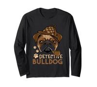 I'm A Detective Bulldog Dog Detective Dogs Lover Puppy Manga Larga