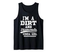 I'm a Dirt and Diamonds Kinda Girl Baseball Mom Sports Fan Camiseta sin Mangas