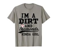 I'm a Dirt and Diamonds Kinda Girl Baseball Mom Yay Sports Camiseta