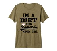 I'm a Dirt and Diamonds Kinda Girl Baseball Mom Yay Sports Camiseta Premium