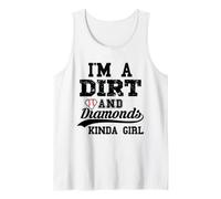 I'm a Dirt and Diamonds Kinda Girl Baseball Mom Yay Sports Camiseta sin Mangas