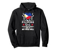 I'm a Filipino Girl Filipino Face Philippines Flag Sudadera con Capucha
