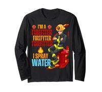 Im A Firefighter Funny FighterMen Camisa I Spray Water Fire Manga Larga