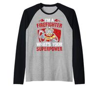 I'm A Firefighter Funny Fireman Proud Firefighters Lovers Camiseta Manga Raglan