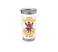 I'm A Firefighter We Never Die Funny Fireman Firefighters Vaso térmico de acero inoxidable de doble pared