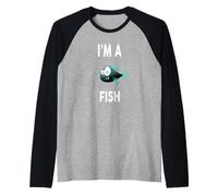 I'm A Fish - Camiseta Divertida de Pescado Camiseta Manga Raglan