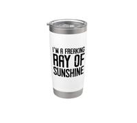 I'm a Freaking Ray of Sunshine Little Ray Sarcastic Sunshine Vaso térmico de acero inoxidable de doble pared