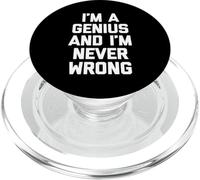 I'm A Genius & I'm Never Wrong - Divertido Dicho sarcástico Inteligente PopSockets PopGrip para MagSafe