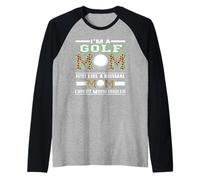 I'm A Golf Mom Funny Cool Mom Leopard For Mothers Day Camiseta Manga Raglan