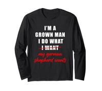 I'm a Grown Man I Do What... My German Shepherd Wants Humor Manga Larga