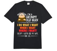 I'm A Grumpy Old Man I Do What I Want When I Want Funny Comfort Colors Adult Heavyweight T-Shirt