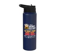 I'm A Grumpy Old Man I Do What I Want When I Want Funny Stainless Steel Insulated Water Bottle