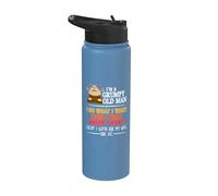 I'm A Grumpy Old Man I Do What I Want When I Want Funny Stainless Steel Insulated Water Bottle