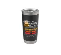 I'm A Grumpy Old Man I Do What I Want When I Want Funny Vaso térmico de acero inoxidable de doble pared