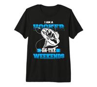 I'm A Hooker On The Weekend Funny Fishing Fisherman Camiseta Premium