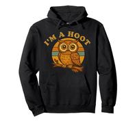 I'm a Hoot Funny Retro Owl 70s Funny Bird Pun Dibujos Animados Humor Sudadera con Capucha