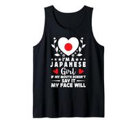 I'm a Japanese Girl Japanese Face Japan Flag Camiseta sin Mangas