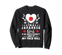 I'm a Japanese Girl Japanese Face Japan Flag Sudadera