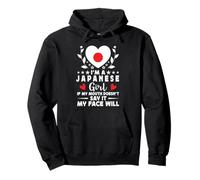 I'm a Japanese Girl Japanese Face Japan Flag Sudadera con Capucha