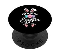 I'm A Little Eggstra Funny Easter Bunny Kids Toddler PopSockets PopGrip Adhesivo