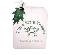 I'm A Little Teapot - Protector de colchón para cuna (algodón orgánico, funda impermeable), acolchado y acolchado con algodón sin poliéster, ultra suave y duradero, hipoalergénico