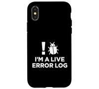 Im A Live Error Log Soporte Técnico Humor Carcasa para iPhone X/XS