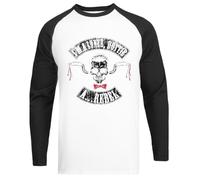 Im A Loner...A Rebel Camiseta Blanca Unisex De Béisbol con Mangas Negras White Unisex Baseball tee Black Sleeve T-Shirt